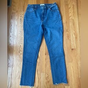 Abercrombie & Fitch The 90s Straight Ultra High Rise Blue Jeans
